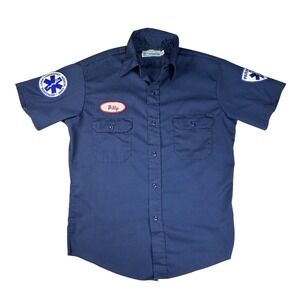 "Billy"‎ Sears Work Leisure Navy Blue Paramedic First Responder Work Shirt Small
